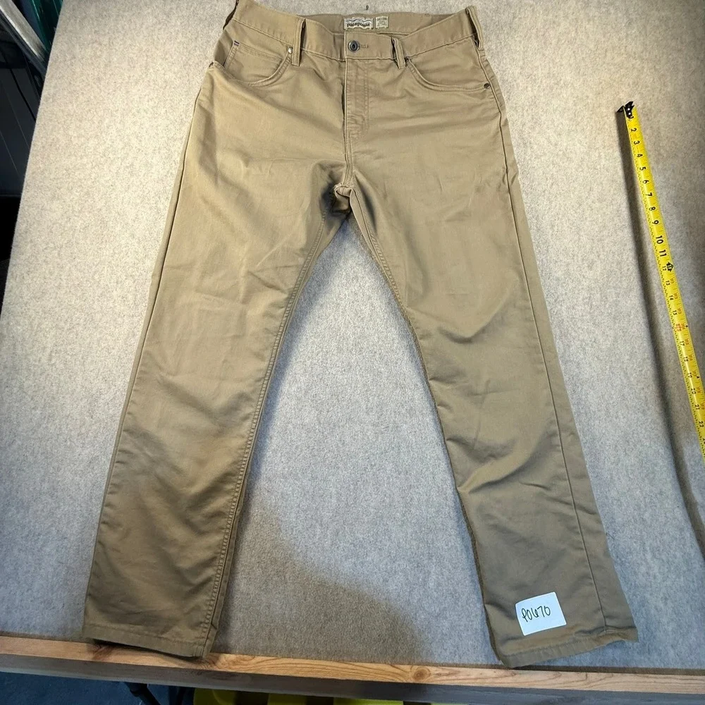 Patagonia Mens Performance Twill Jeans Tan Khaki Organic Cotton Pants 36x30